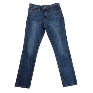 Lucky Brand Mens Dark Wash Straight Leg Denim Jeans Blue Size 36x34